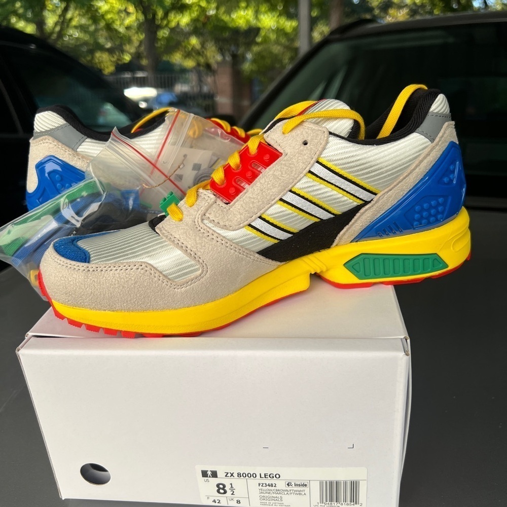 Adidas LEGO x ZX 8000 'A-ZX Series - Mixed Blocks' Size 8.5 NIB - Picture 7 of 15